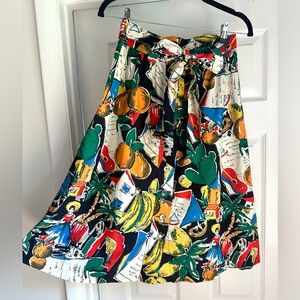 J.Crew A Line Postcard Skirt Button Up Size 4